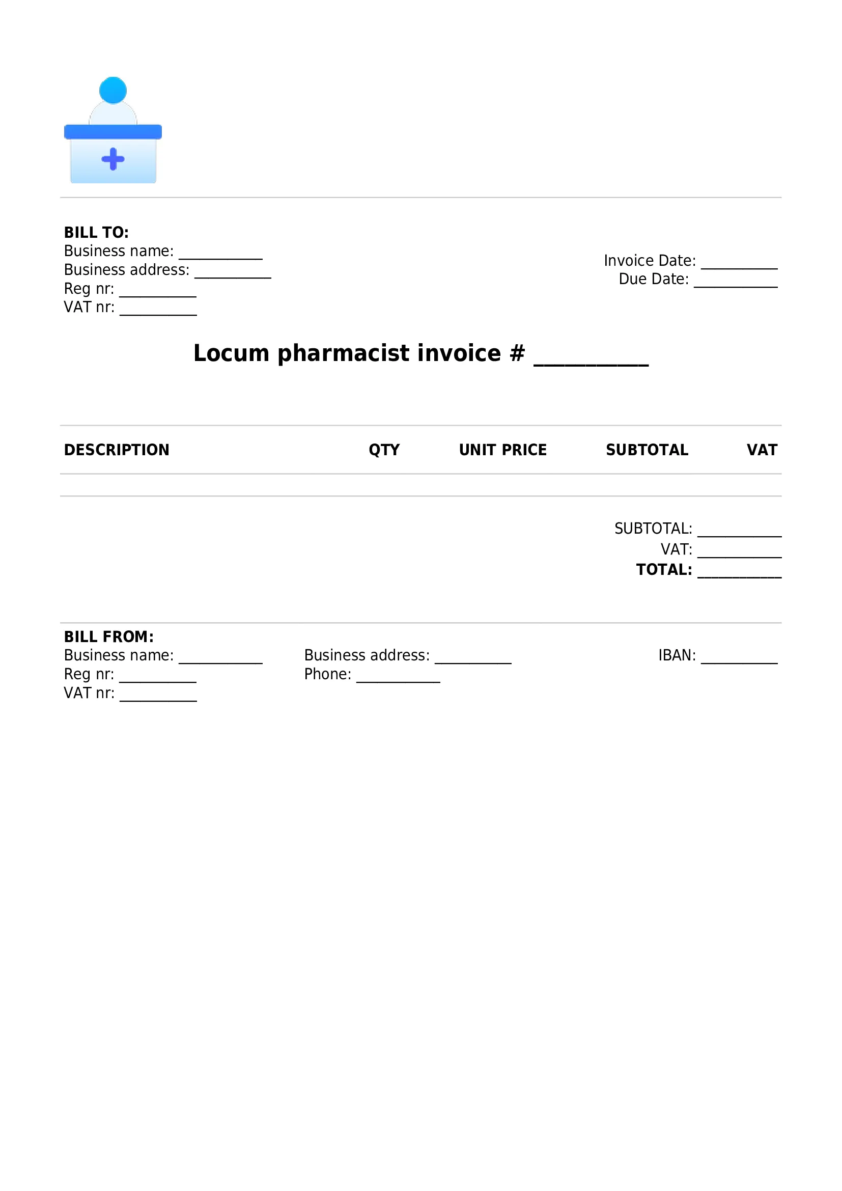 35 Free Locum Pharmacist Invoice Templates UK - Word, Excel, PDF ...